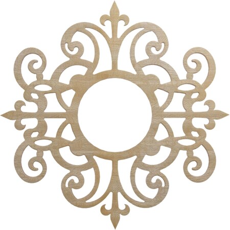Ekena Millwork Dijon Wood Fretwork Pierced Ceiling Medallion, Birch, 24"OD x 7 3/4"ID x 3/8"T CMWP24X24X0375DIBI